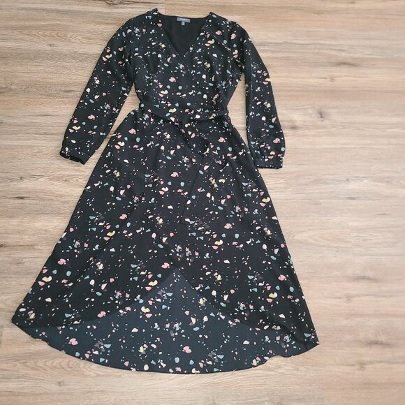 Madison size S Faux Wrap Long sleeve Flare Tie waist Long sleeve - Picture 1 of 5